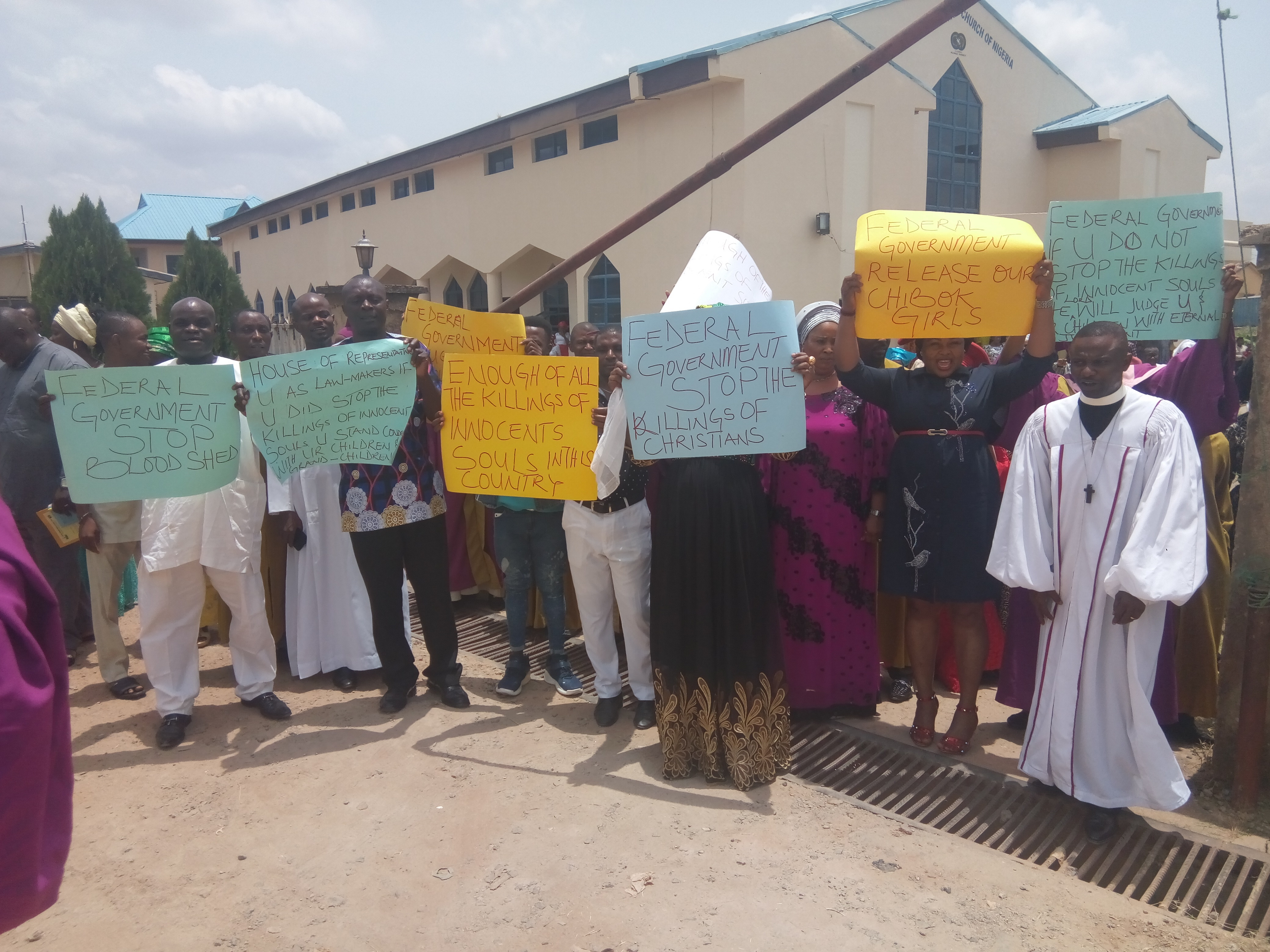 PHOTOS: Christians in Abuja join peaceful protests against ‘killings in Nigeria’, hostage of Leah Sharibu, others