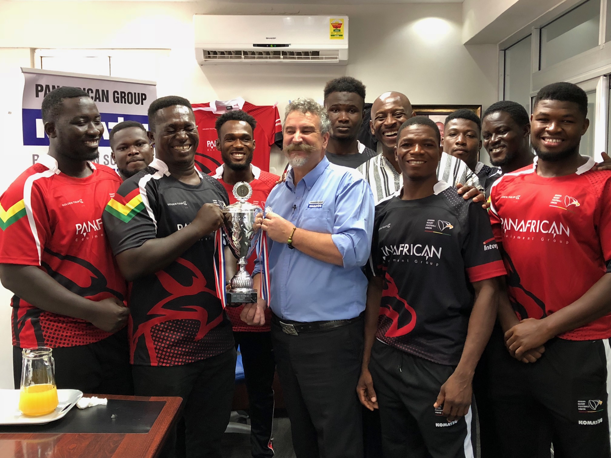 Panafrican/Komatsu Commits to Rugby Development in Ghana