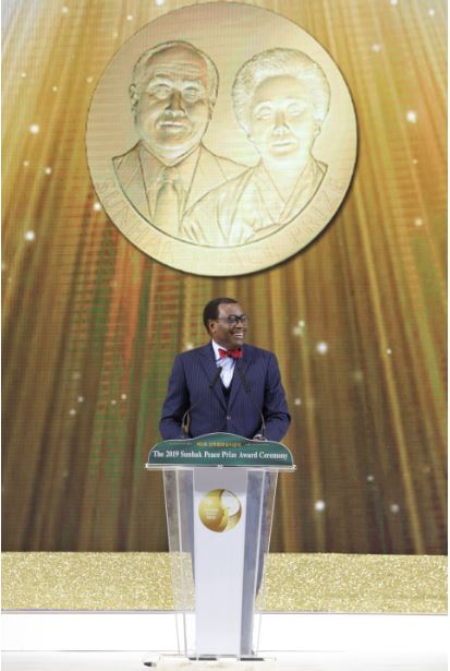 Adesina donates his $500,000 Sunhak Peace Prize to fight hunger in Africa