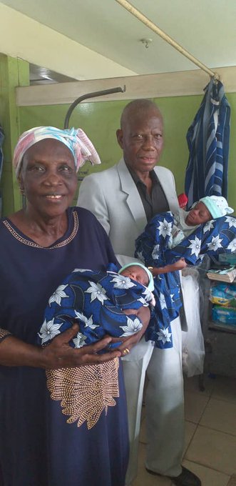 Couple waited ‘on God’ for 43 years before twins came at 68