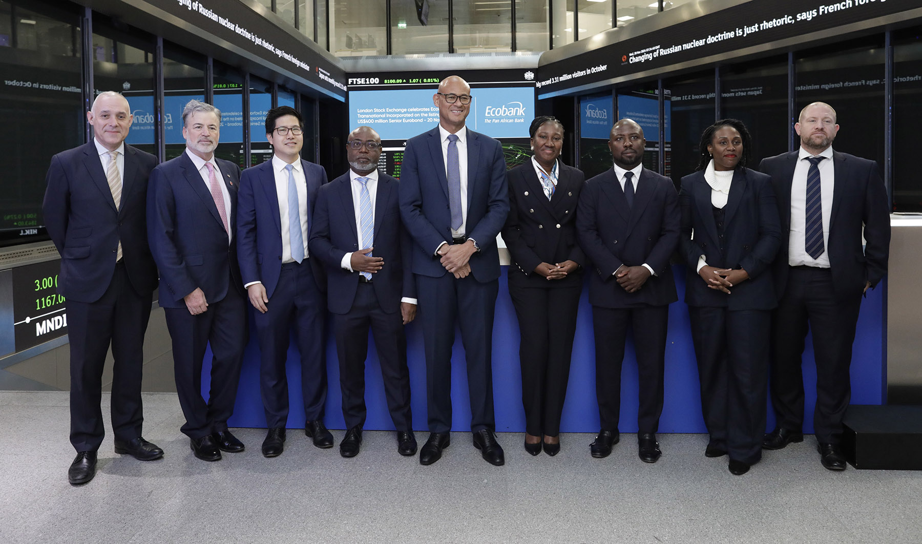 Ecobank opens at LSE to celebrate US$400 Million Eurobond Issuance